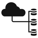 Cloud database icon