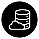 Cloud database icon