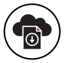 Cloud download file icon