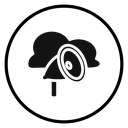 Cloud Marketing Black Filled icon