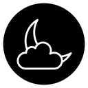 Cloud moon icon