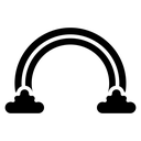 Cloud rainbow icon