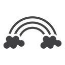 Cloud rainbow icon