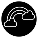 Cloud rainbow icon