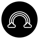 Cloud rainbow icon