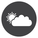 Cloud Sun Black Filled icon