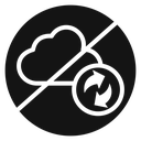 Cloud sync disable icon
