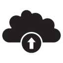 Cloud upload Black Filled icon