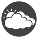 Cloudy Day Black Filled icon