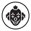 Clown head icon