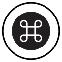 Cmd or command Black Filled icon