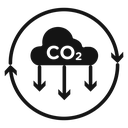 Co2 gas carbon dioxide icon