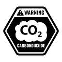CO2 warning sign icon