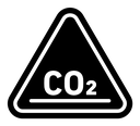 CO2 warning sign icon