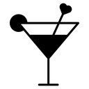 Cocktail 2 Black Filled icon