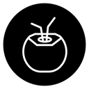 Coconut drink icon