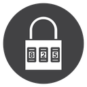 Code Lock Dials Black Filled icon