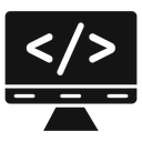 Coding program Black Filled icon