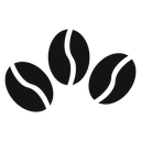 Coffee beans Black Filled icon