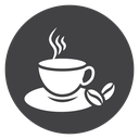 Coffee Cup Beans Black Filled icon
