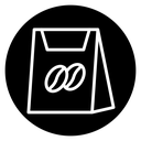 Coffee paper bag icon