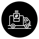 Coffee truck icon