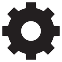 Cogwheel Black Filled icon