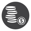 Coins Stack Dollar Coin icon