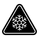 Cold warning sign icon