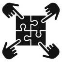 Collaboration Black Filled icon