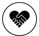Collaborative black filled icon