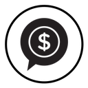 Comment dollar icon