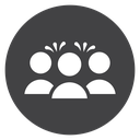Community Group Black Filled icon