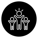 Community Support Black Filled icon
