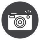 Compact Camera Flash Black Filled icon