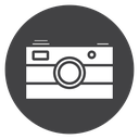 Compact Film Camera Black Filled icon