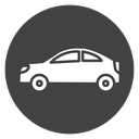 Compact Hatchback Car Black Filled icon