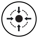 Compact Size Inward Arrows icon