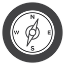 Compass Black Filled icon