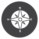 Compass Black Filled icon