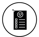 Complaints black filled icon
