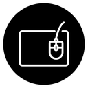 Computer mouse pad icon