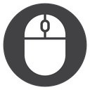 Computer Mouse Scroll Wheel Black Filled icon