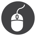 Computer Mouse Black Filled icon