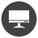 Computer Screen Black Filled icon