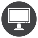 Computer Screen Black Filled icon