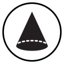Cone shape 3D icon