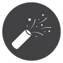 Confetti Black Filled icon