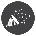 Confetti Black Filled icon