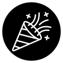 Confetti party popper icon